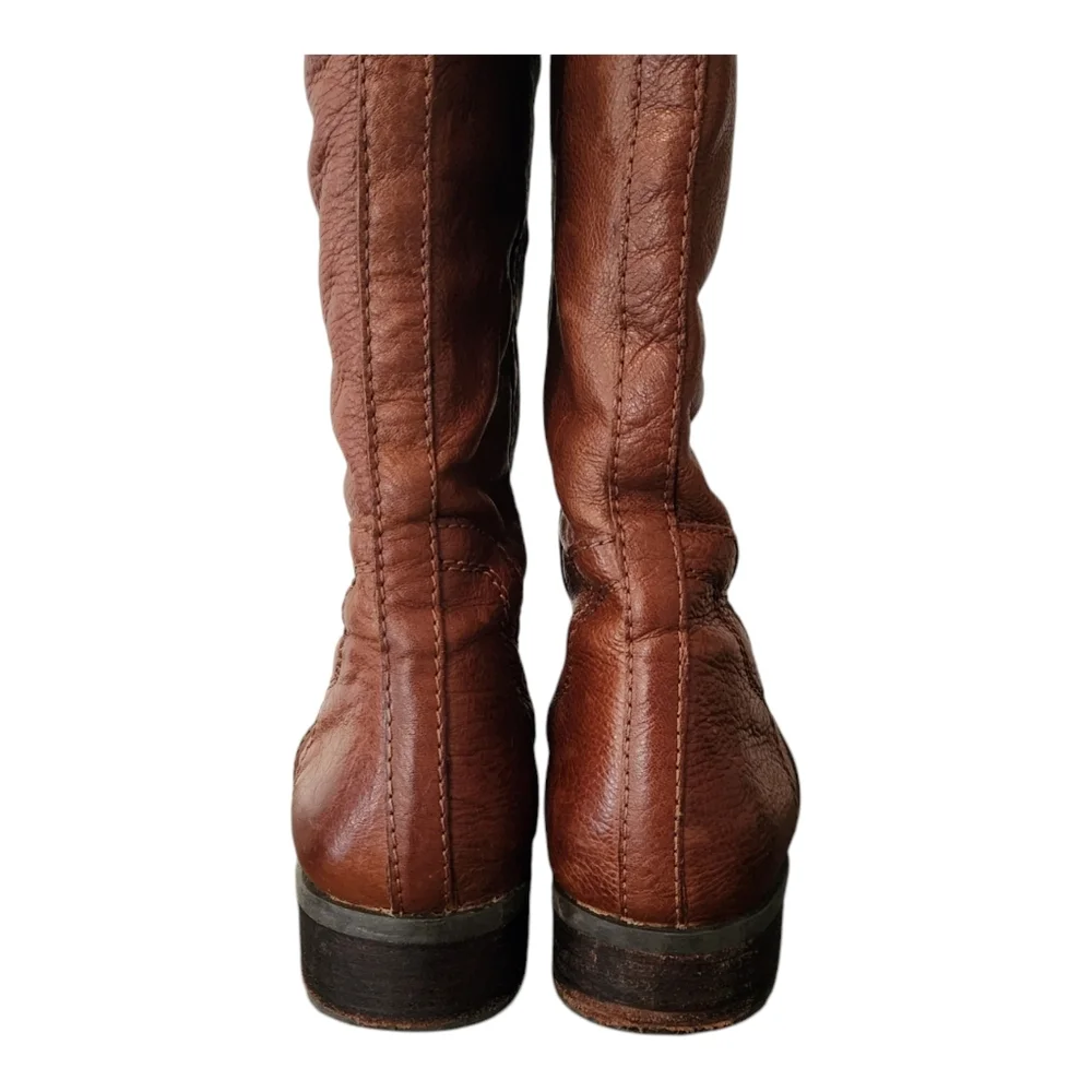FRANCO SARTO Brown Leather Knee-High Boots Size 9 - Picture 6 of 7